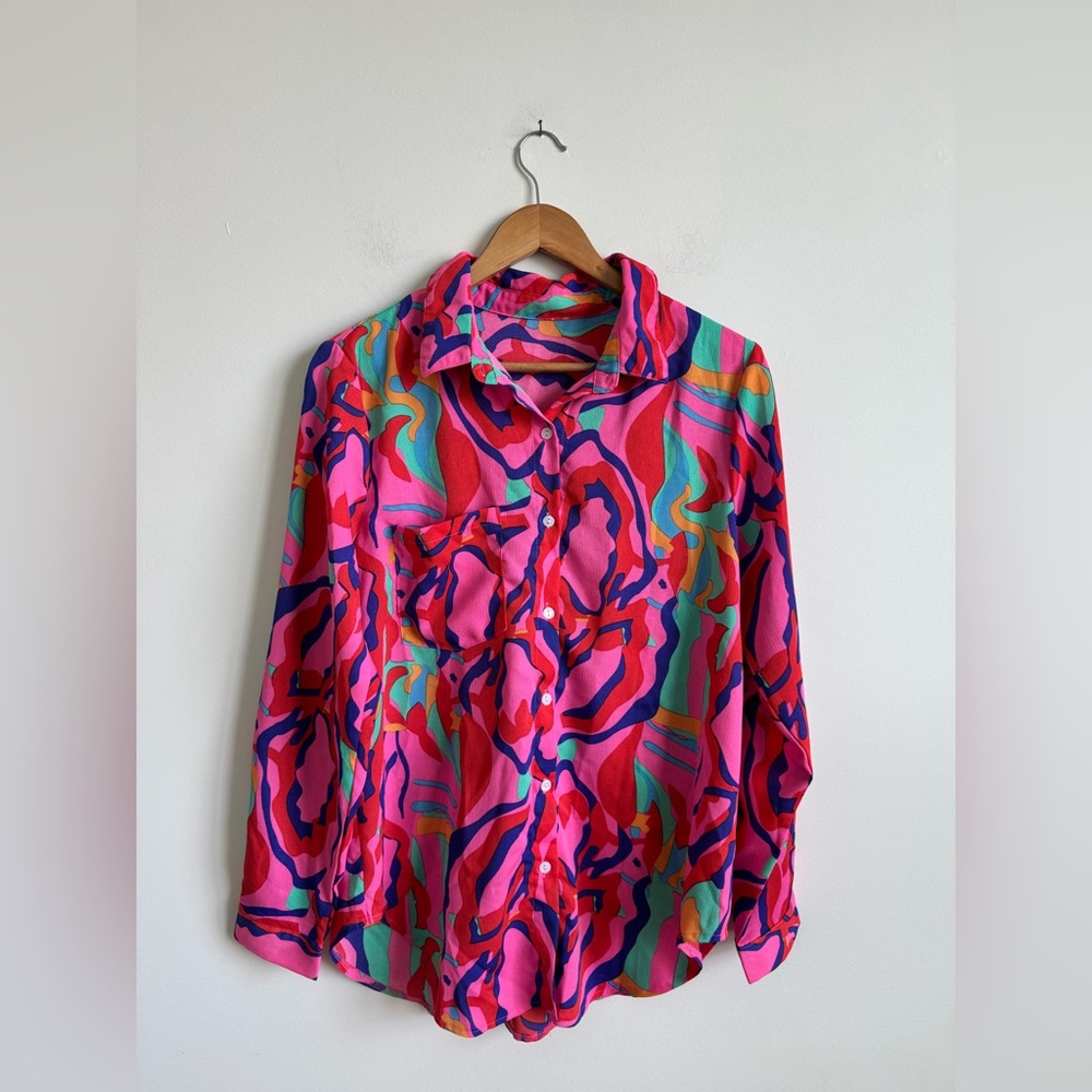Funky Button Down Top - image 1